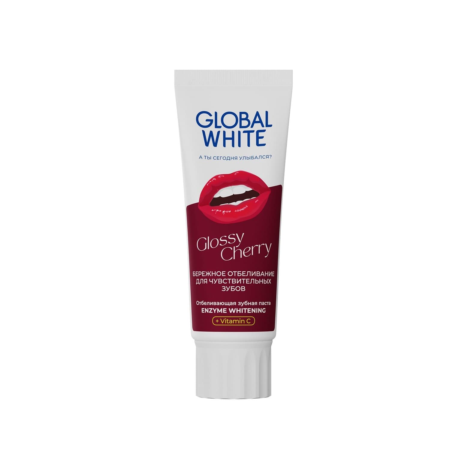 Зубная паста отбеливающая со вкусом спелой вишни Enzyme Whitening Glossy Cherry