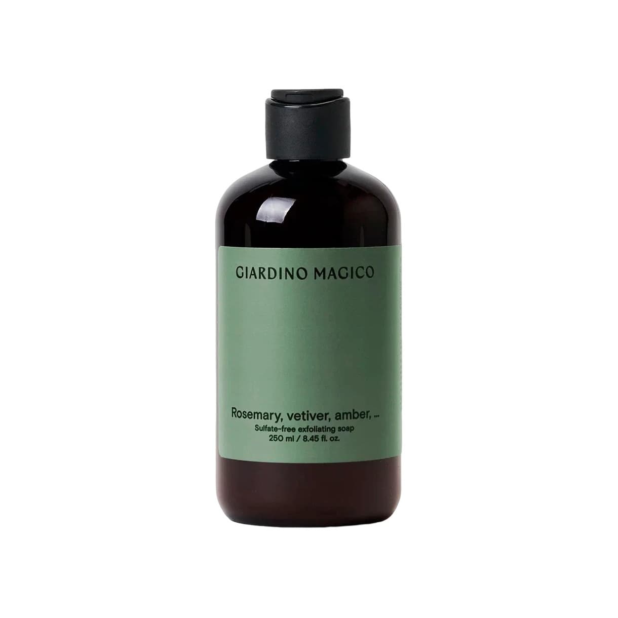 Жидкое мыло для рук бессульфатное с микрогранулами кремния Rosemary, vetiver, amber