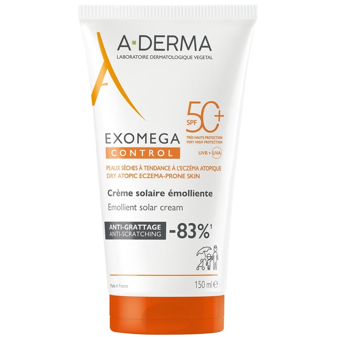 Смягчающий солнцезащитный крем-эмолент для лица и тела SPF50+ 6 мес+