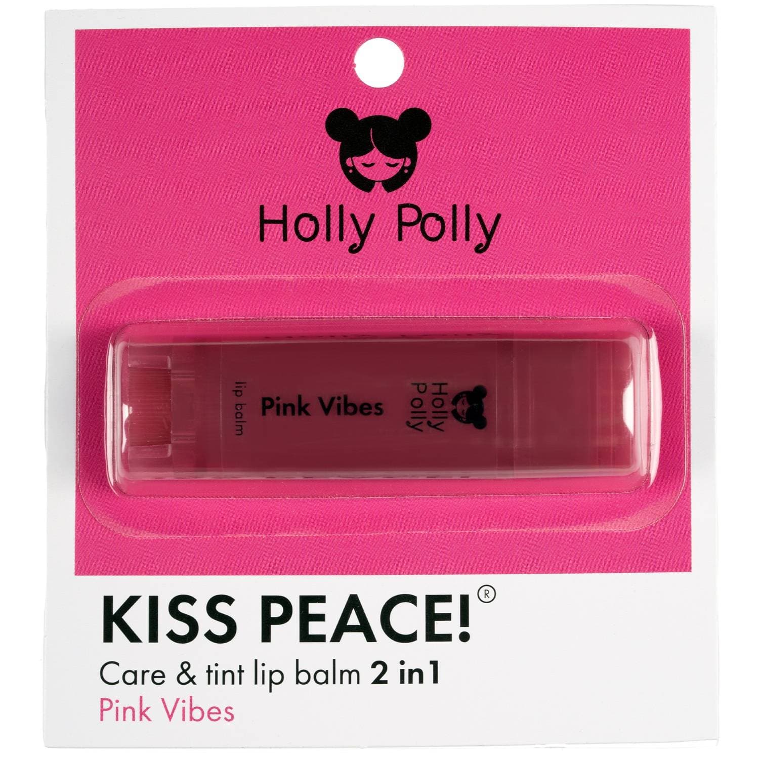 Оттеночный бальзам для губ Kiss Peace! Pink Vibes розово-малиновый