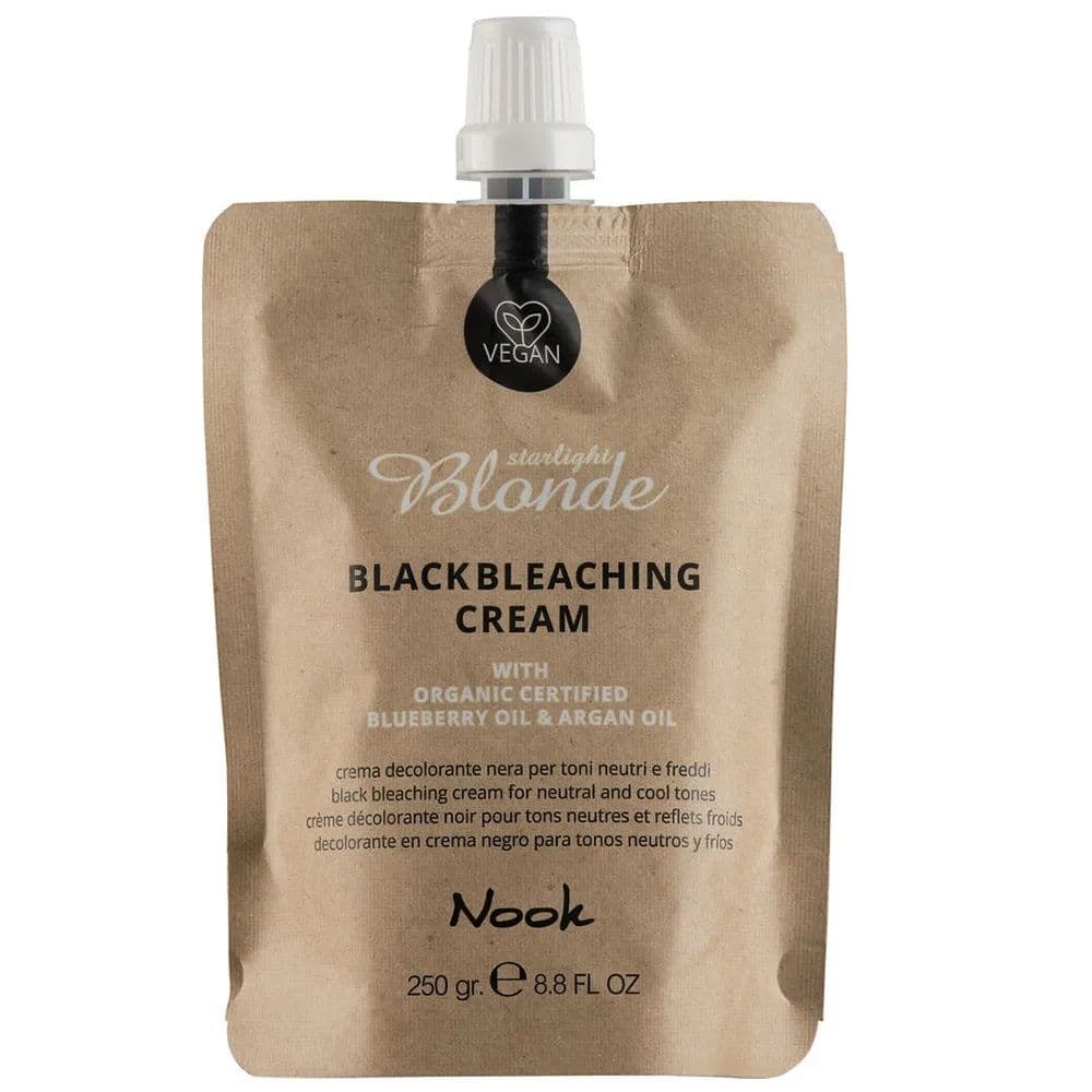 Чёрный осветляющий крем Black Bleaching Cream с маслами черники и арганы