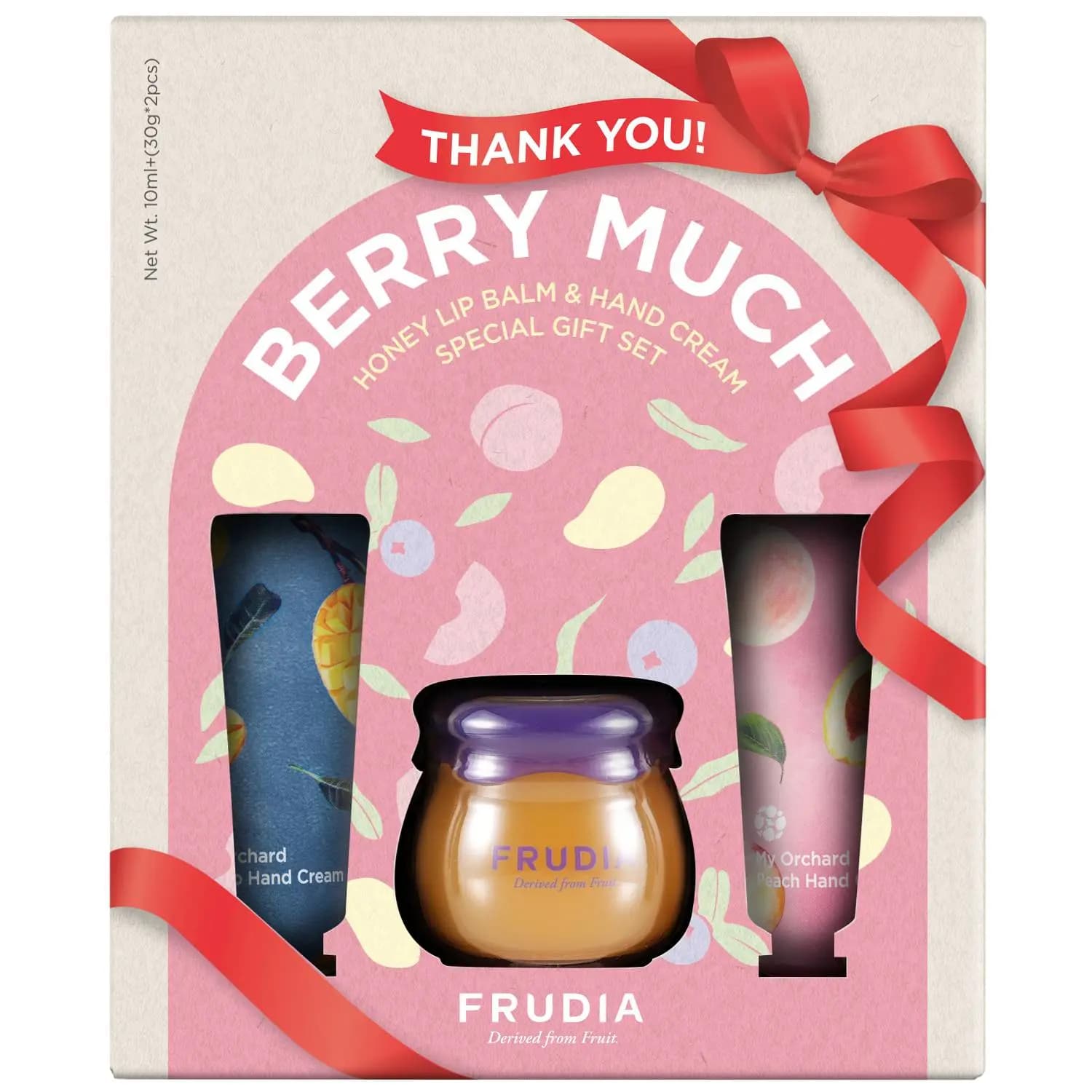Подарочный набор Thank You! Berry Much: крем для рук 2х + бальзам для губ 10 г