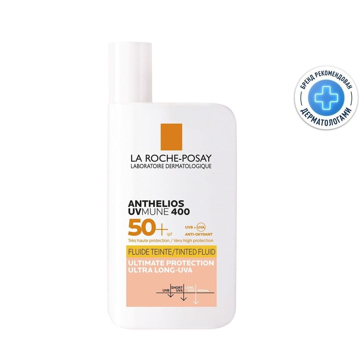 Солнцезащитный тонирующий флюид для лица SPF 50+
