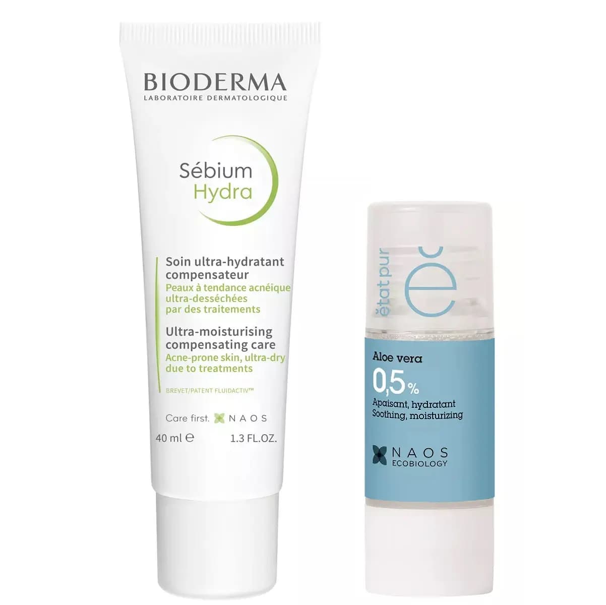 Набор: Bioderma Крем Sébium Hydra, + Etat Pur Сыворотка с алоэ вера, 15 мл