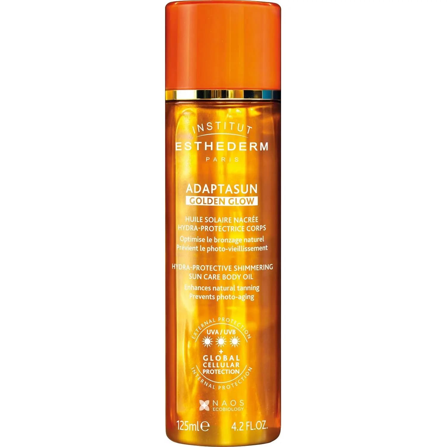 Солнцезащитное масло с шиммером Adaptasun Golden Glow