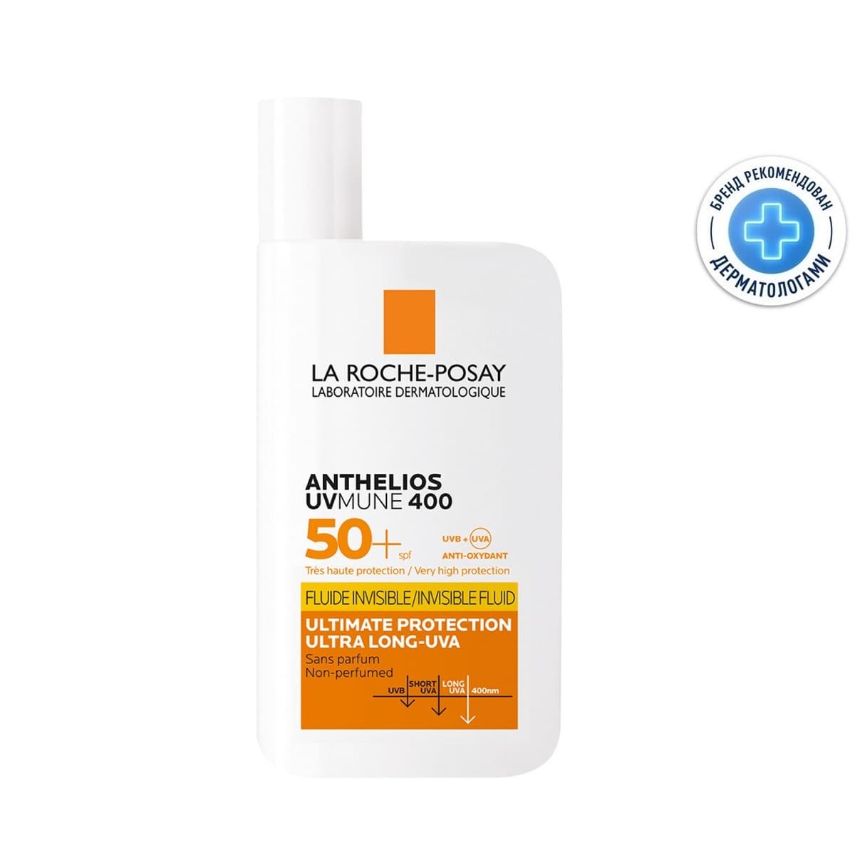 Ля Рош Позе Солнцезащитный невидимый флюид для лица SPF50+ / PPD 42, (La Roche-Posay, Anthelios
