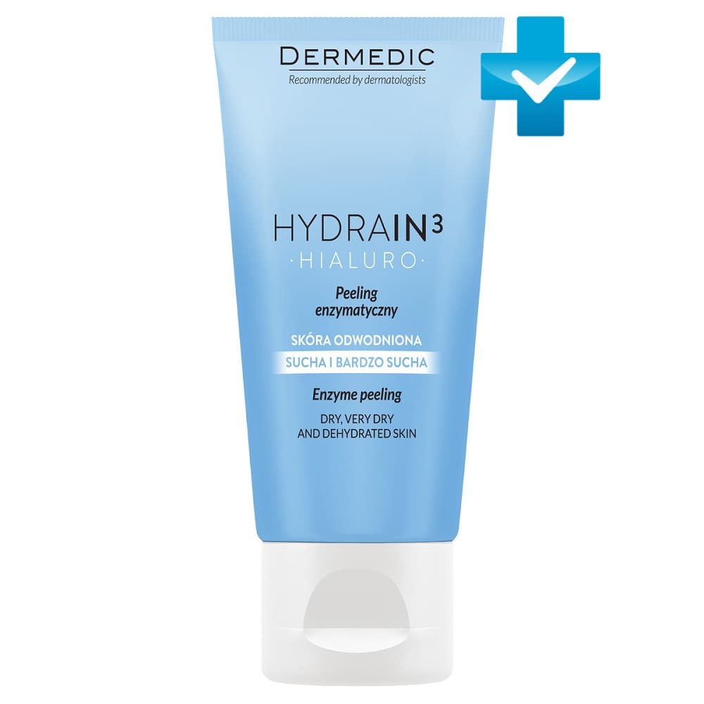 Дермедик Энзимный пилинг для сухой и обезвоженной кожи лица Hialuro Enzyme Peeling, (Dermedic, Hydrain)