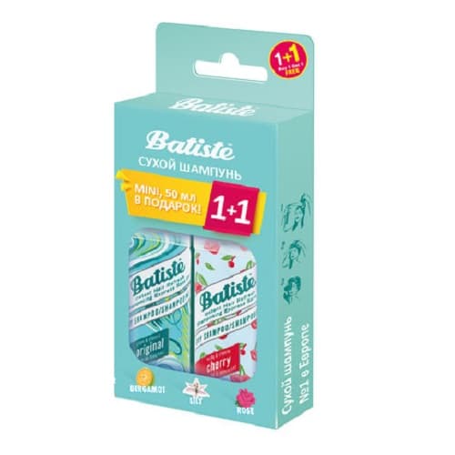 Батист Набор сухих шампуней + 50 мл (Batiste, Fragrance)