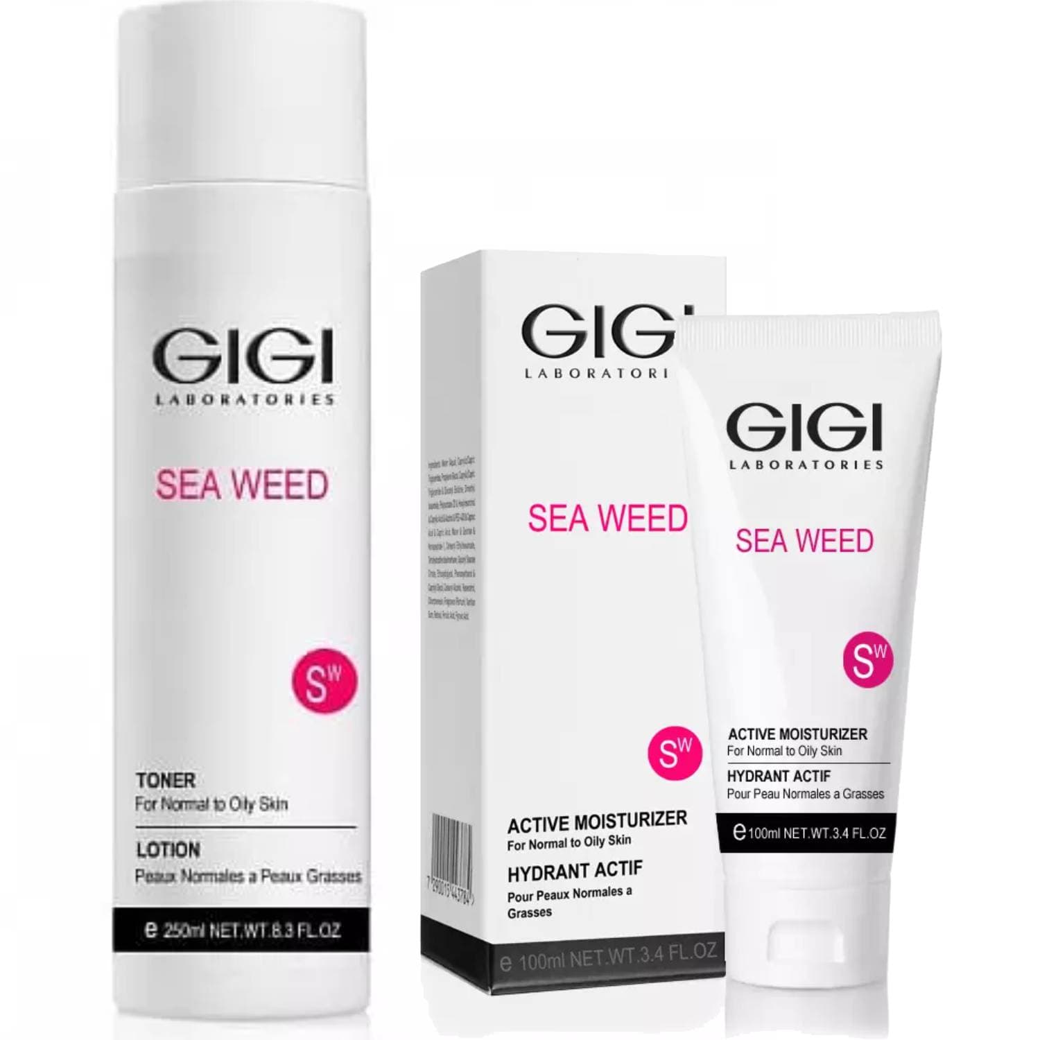 ДжиДжи Набор "Активное увлажнение": тоник + крем 100 мл (GiGi, Sea Weed)
