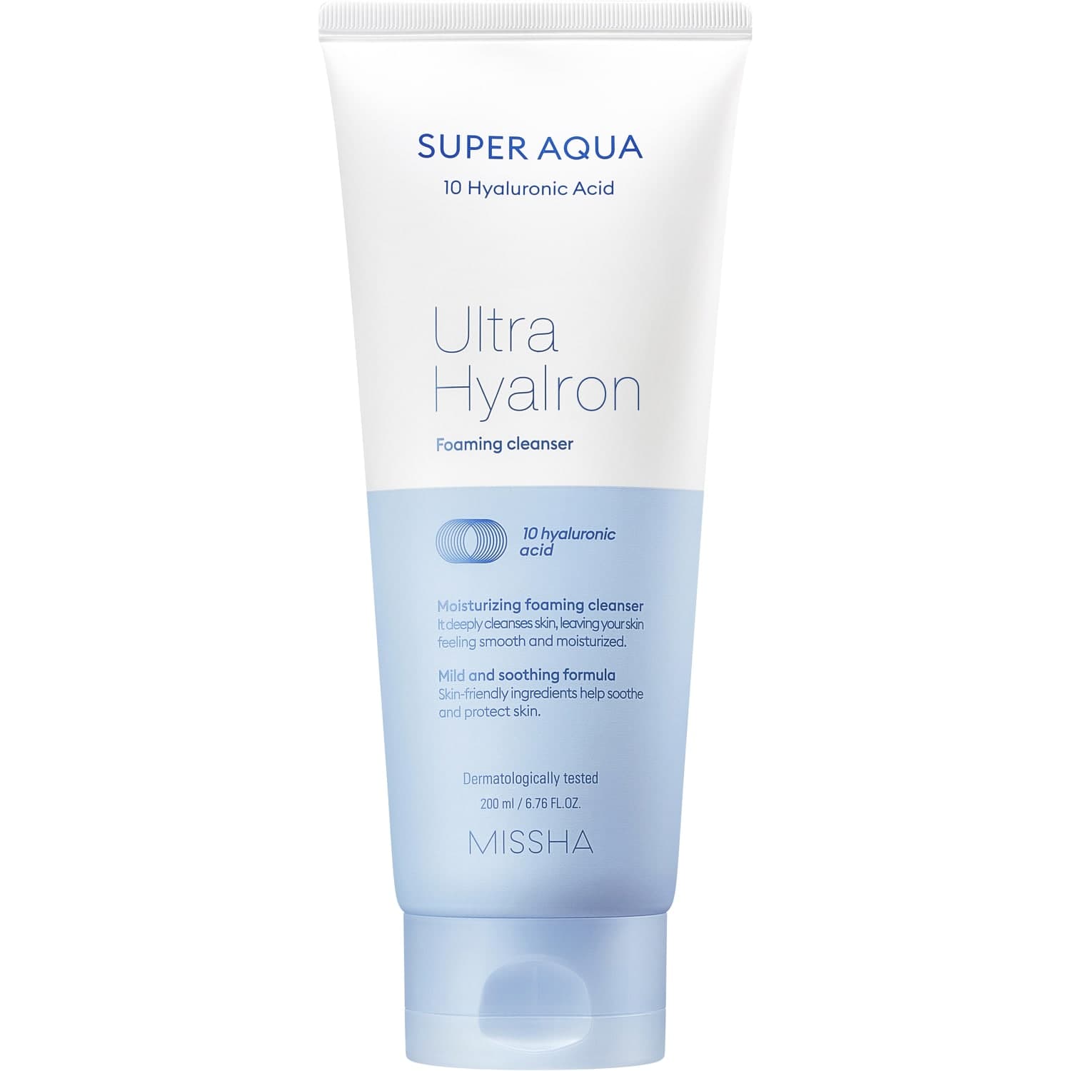 Миша Очищающая пенка для лица Ultra Hyalon, (Missha, Super Aqua)