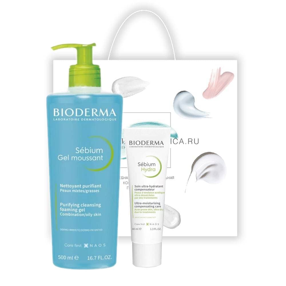 Биодерма Подарочный набор Sebium: гель + крем 40 мл (Bioderma, Sebium)
