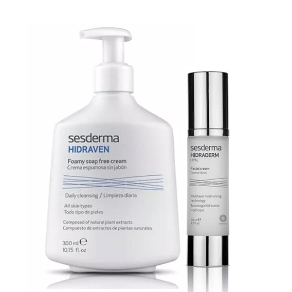 Сесдерма Набор для базового ухода: крем-пенка + крем увлажняющий 30 мл (Sesderma, Hidraven)