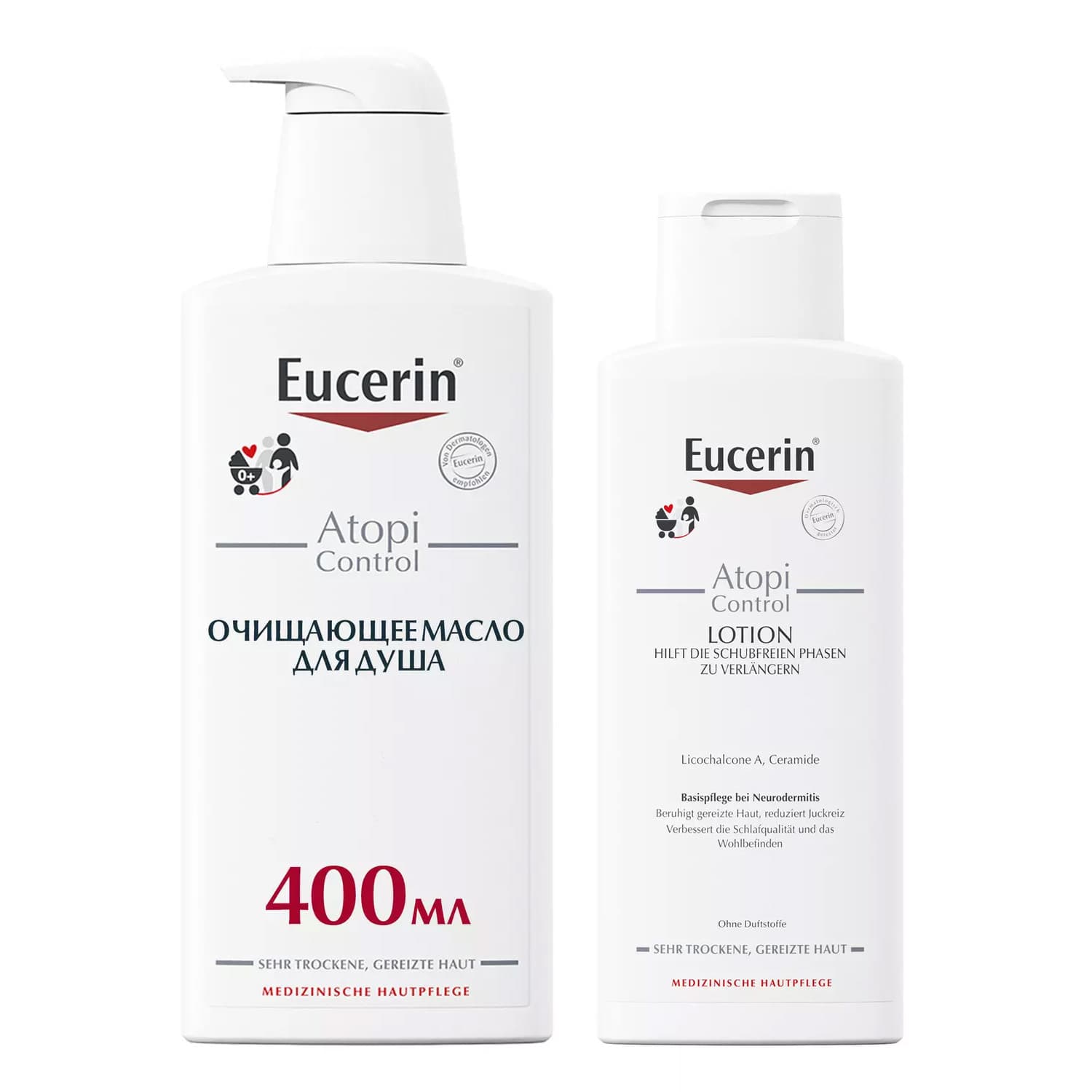 Эуцерин Набор для атопичной кожи: масло для душа + лосьон 250 мл (Eucerin, Atopi Control)