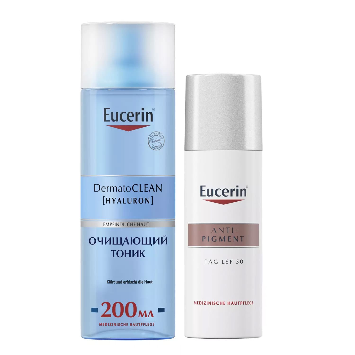 Эуцерин Набор для базового ухода: тоник + крем дневной SPF 30+, 50 мл (Eucerin, DermatoClean)