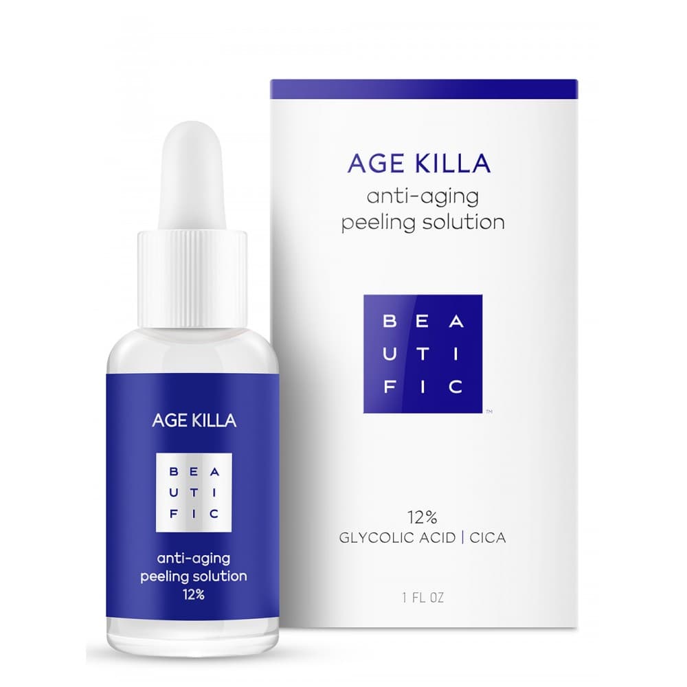 Бьютифик Омолаживающий пилинг Age Killa с гликолевой кислотой и центеллой азиатской, (Beautific, Face)