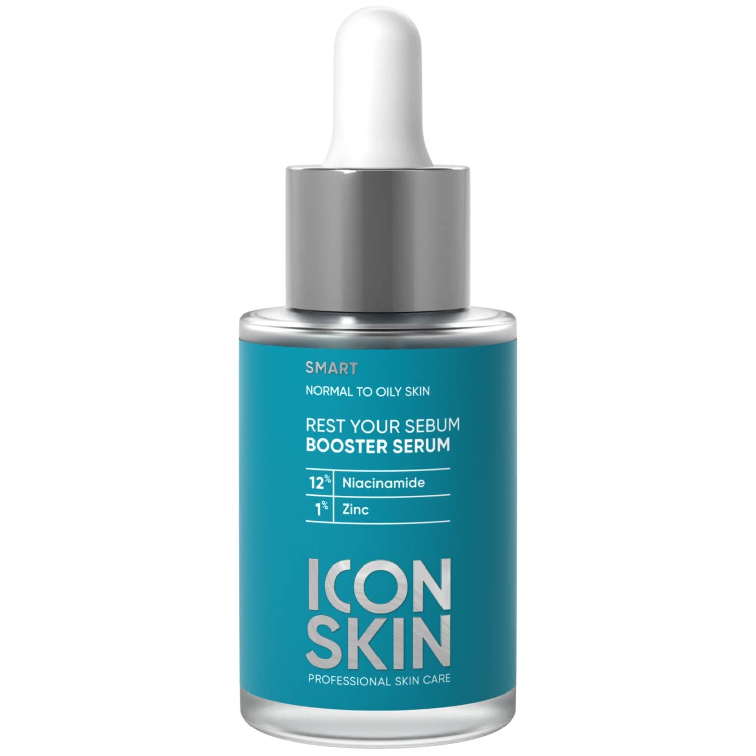 Айкон Скин Себорегулирующая сыворотка-концентрат с ниацинамидом Rest Your Sebum, (Icon Skin, Smart)