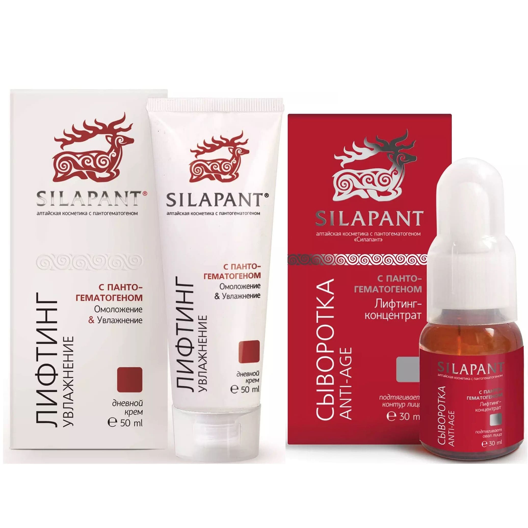 Силапант Набор для лица: дневной крем + сыворотка Anti-Age 30 мл (Silapant, Face)
