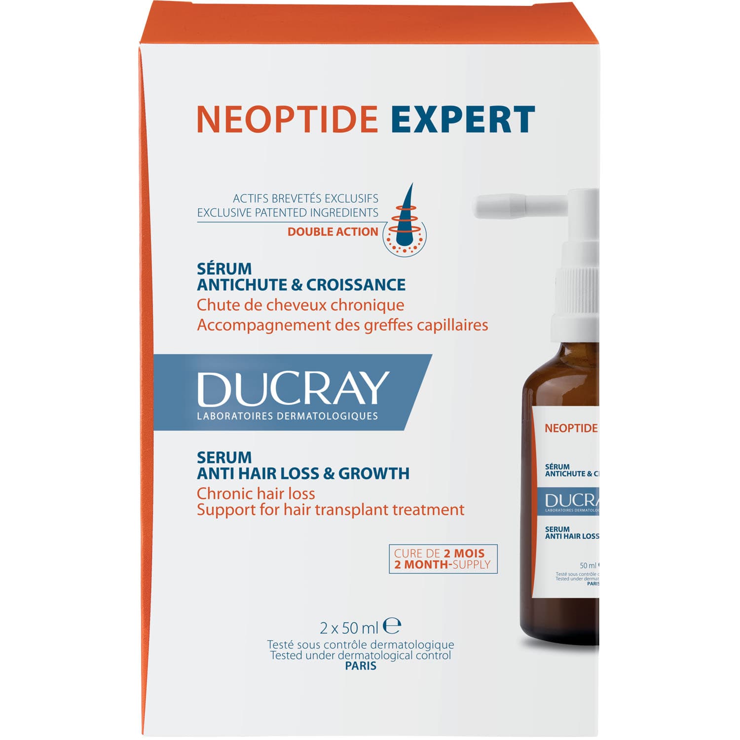 Ducray Neoptide Expert Укрепляющая сыворотка придающая плотность волосам 2 шт