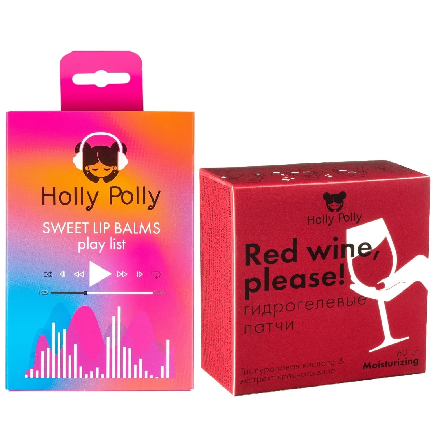 Холли Полли Набор Music Collection: бальзамы для губ Sweet Play List + гидрогелевые патчи (Holly Polly, Music Collection)