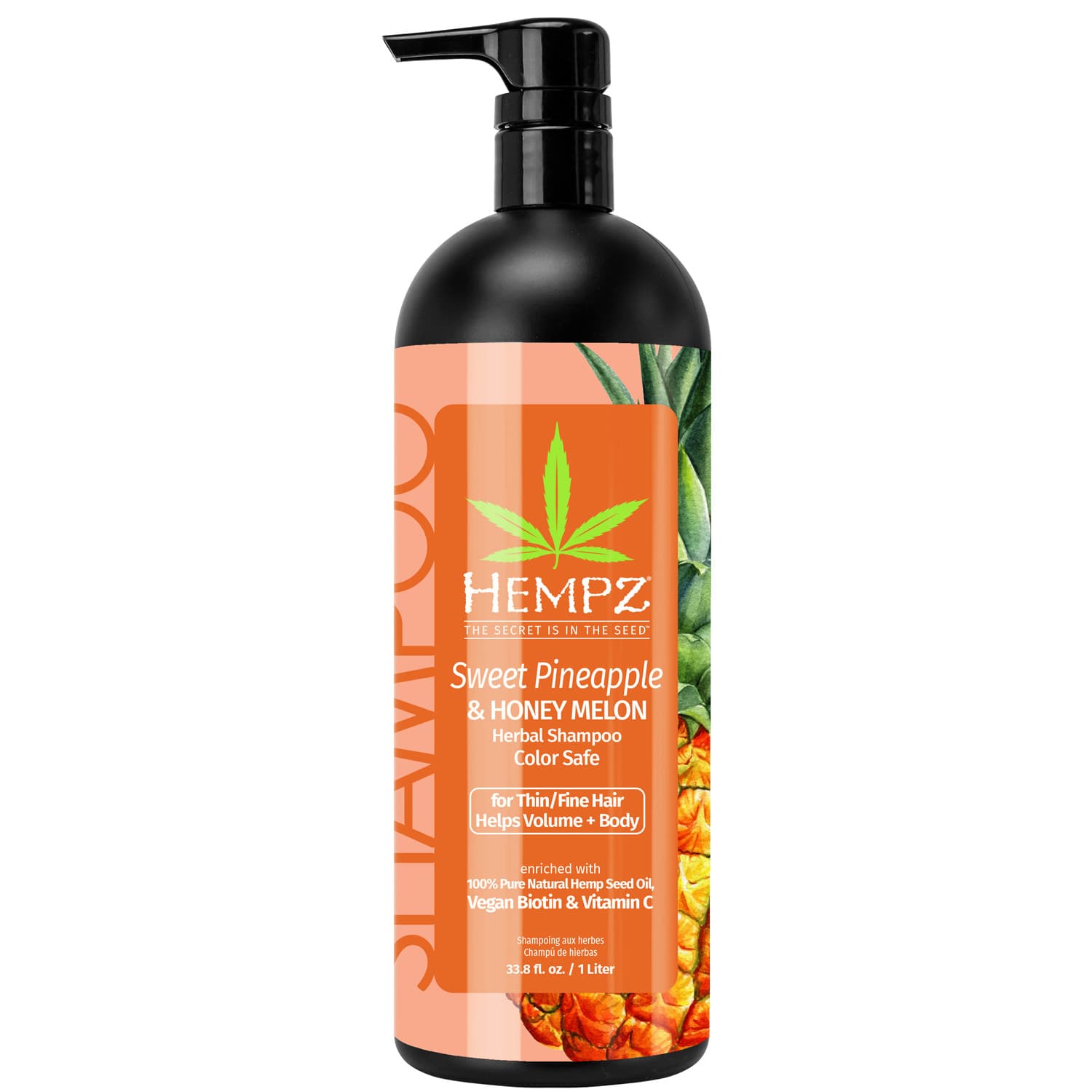 Хемпз Бессульфатный шампунь Sweet Pineapple & Honey Melon Volumizing, (Hempz, Ананас и медовая дыня)