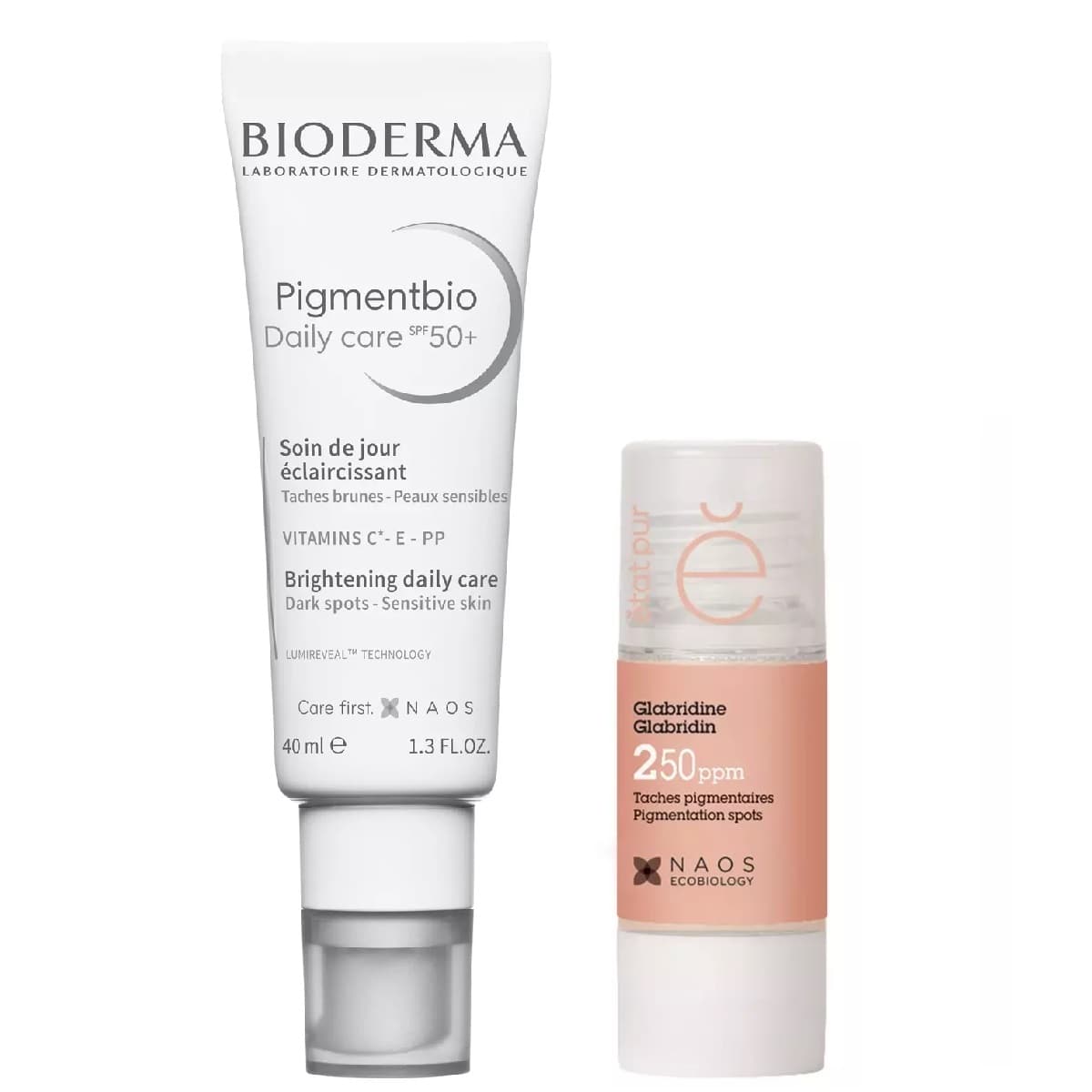 Биодерма Набор: Bioderma дневной крем Pigmentbio SPF50 40 мл + Etat Pur сыворотка с глабридином 15 мл (Bioderma, Pigmentbio