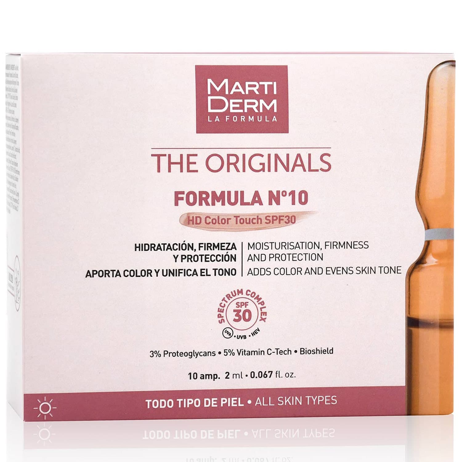 Мартидерм Ампулы «Формула №10 HD Color Touch SPF30», 10 х 2 мл (Martiderm, Originals
