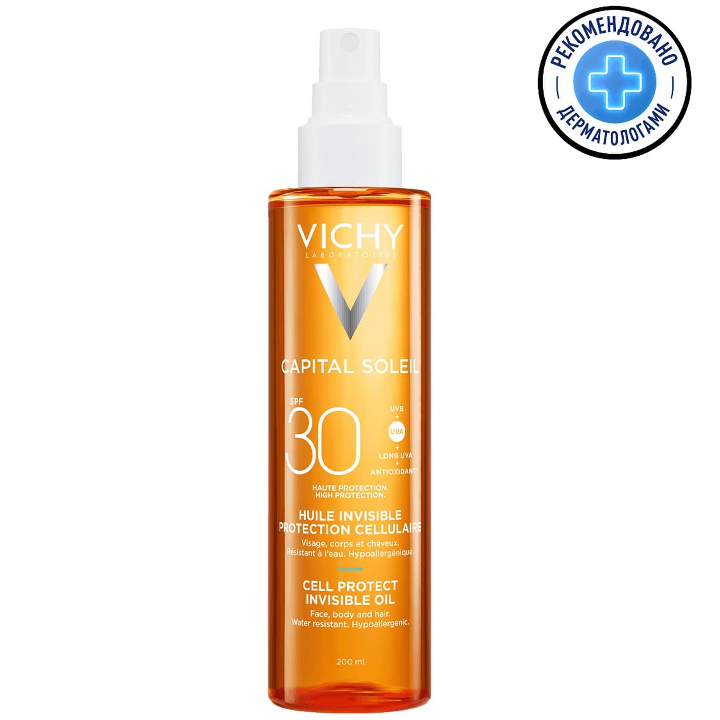 Виши Солнцезащитное увлажняющее масло Cell Protect SPF 30, (Vichy, Capital Soleil