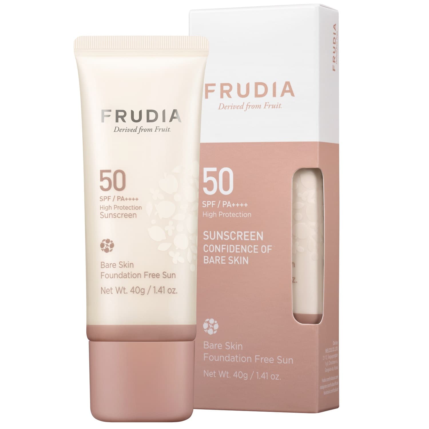 Фрудиа Тональная основа для естественного макияжа SPF50 / PA++++, (Frudia, Sun Cream)