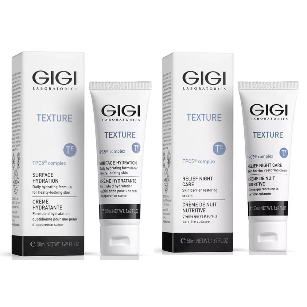 ДжиДжи Набор для лица: дневной крем + ночной крем 50 мл (GiGi, Texture)