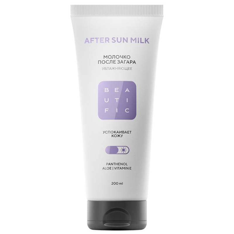 Бьютифик Успокаивающее молочко с пантенолом после загара, (Beautific, Sun)