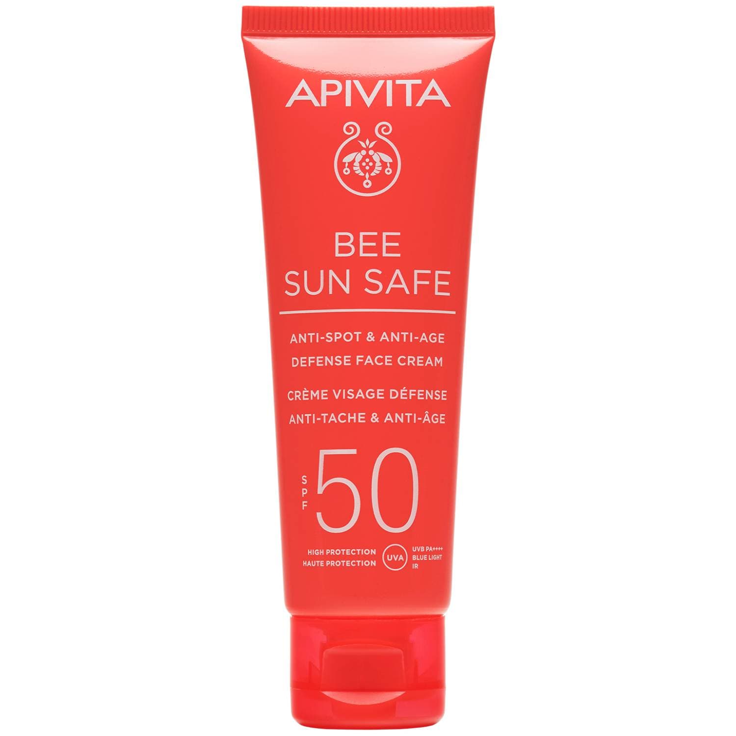 Апивита Солнцезащитный крем для лица против старения и пигментации SPF50 с морскими водорослями и прополисом, (Apivita, Bee Sun Safe