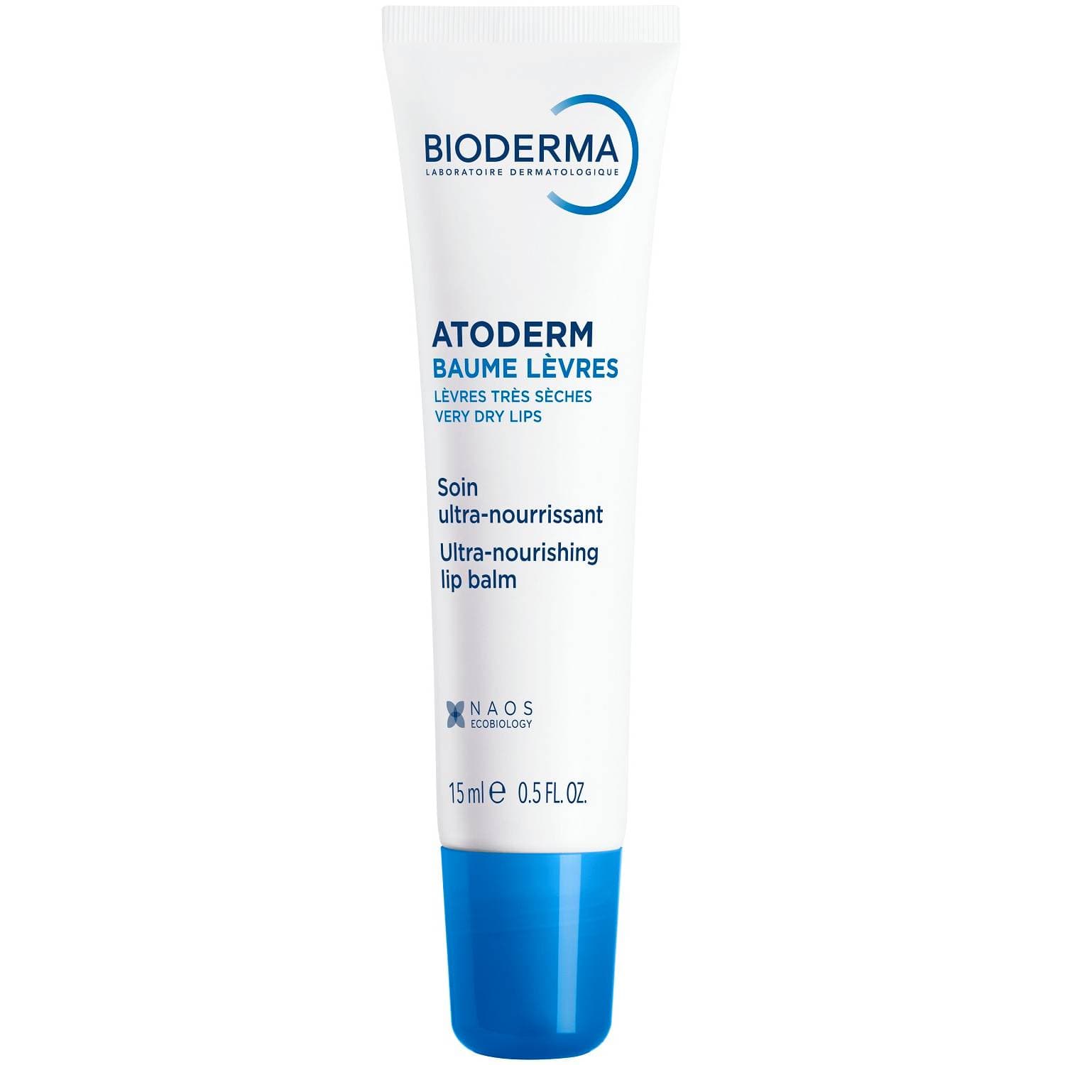 Биодерма Питательный бальзам для губ, (Bioderma, Atoderm)