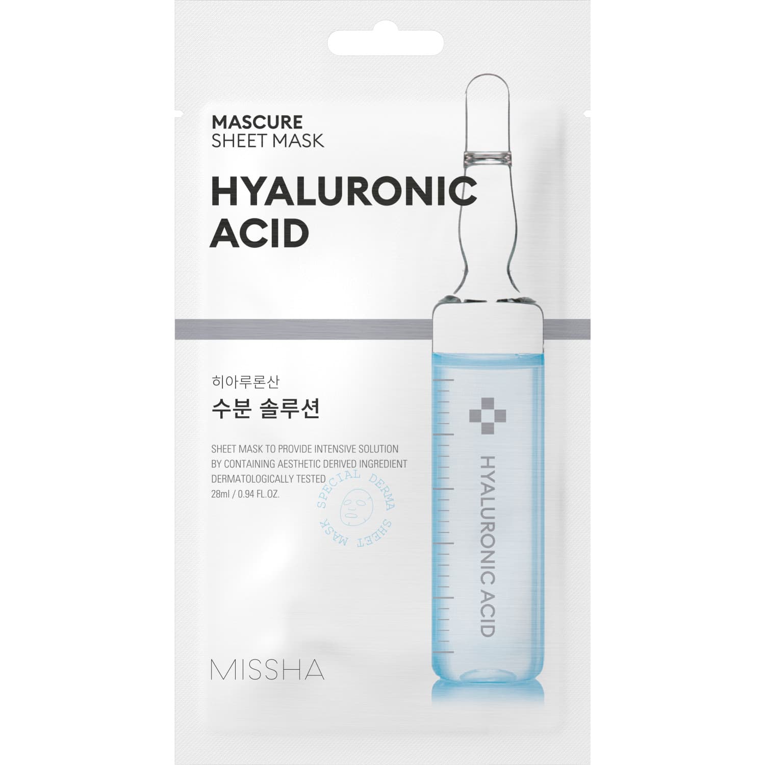 Миша Тканевая увлажняющая маска для лица Mascure Hydra с гиалуроновой кислотой, (Missha, Маски)