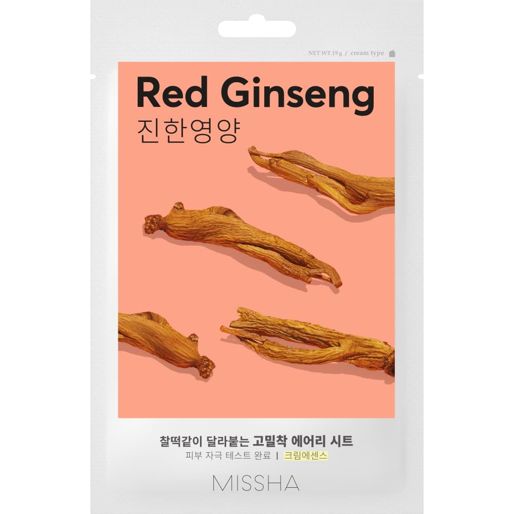 Миша Тканевая маска с экстрактом красного женьшеня Red Ginseng, (Missha, Маски)