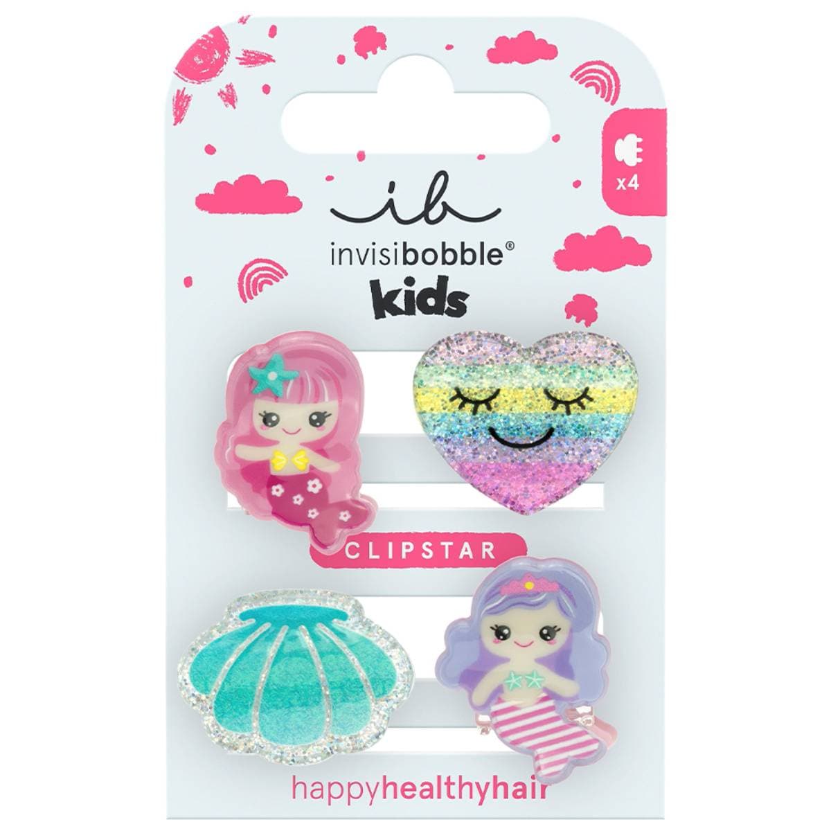 Инвизибабл Мини заколки-крабики для волос детские Mermaid Dreams, (Invisibobble, Clipstar)