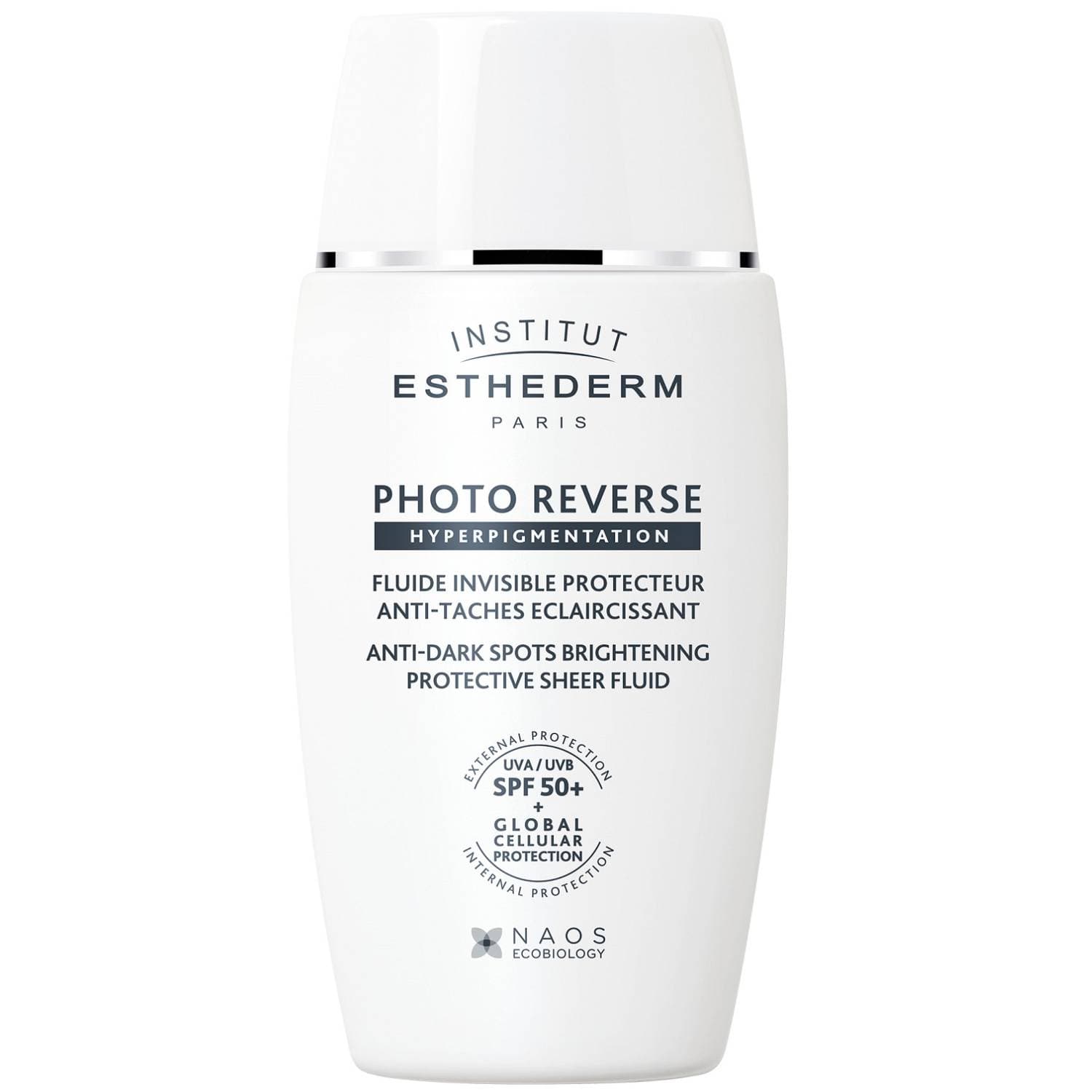 Институт Эстедерм Солнцезащитный флюид против пигментных пятен Photo Reverse SPF50+, (Institut Esthederm, Sun Care)