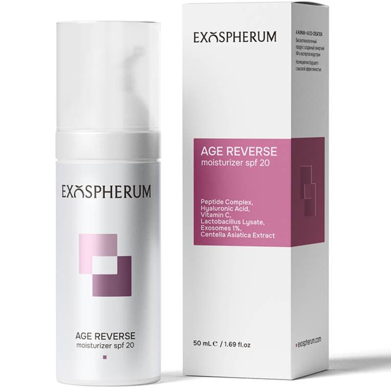 Экзосферум Дневной антивозрастной пептидный крем с экзосомами Age Reverse Moisturizer SPF20, (Exospherum, )