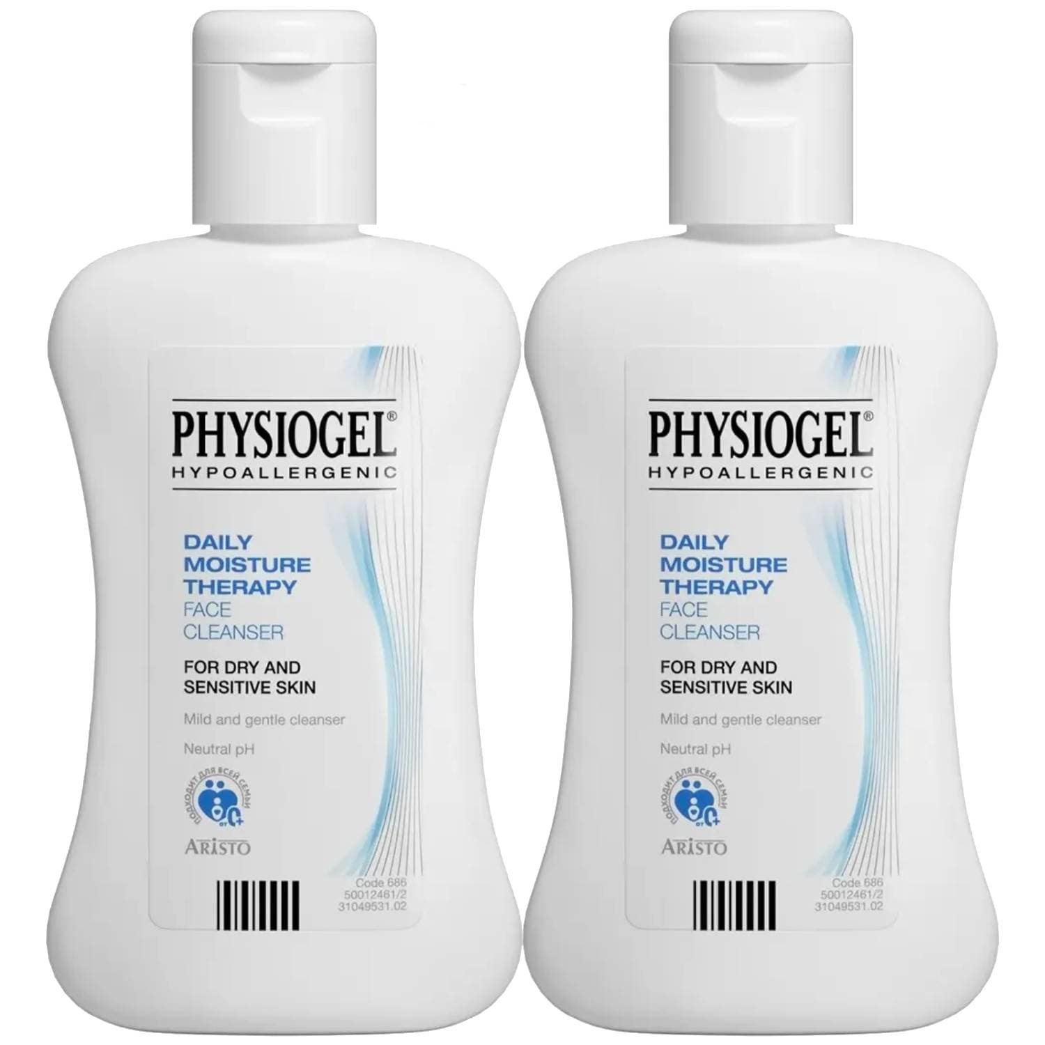 Физиогель Очищающее средство для всех типов кожи лица, 2 х (Physiogel, Daily Moisture Therapy