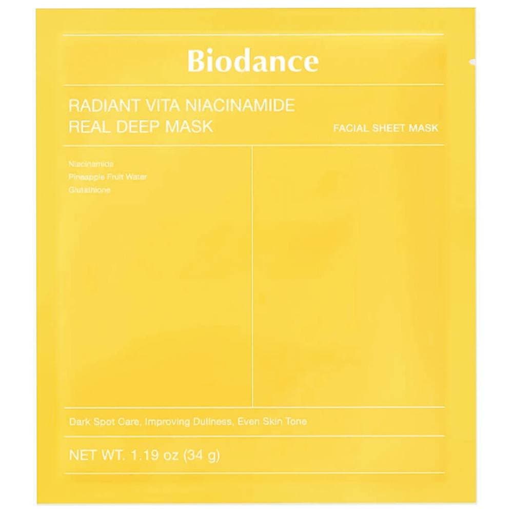 Биоденс Гидрогелевая маска с ниацинамидом для сияния кожи Radiant Vita Niacinamide Real Deep Mask, 4 х (Biodance