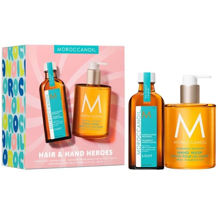 Мороканойл Набор Hair & Hand Heroes: масло для волос Light + жидкое мыло 360 мл (Moroccanoil, Treatment)