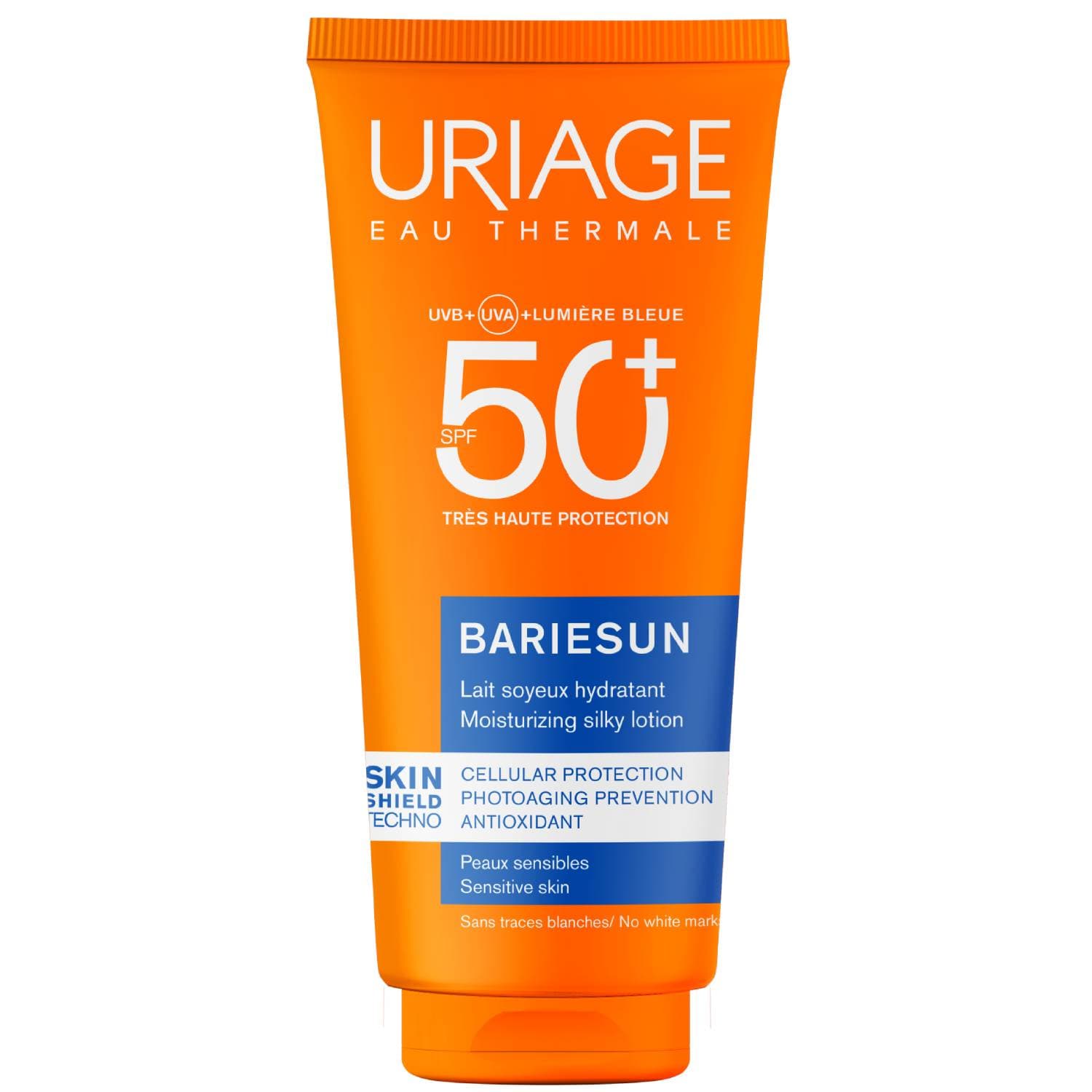 Урьяж Увлажняющее шелковистое молочко для лица и тела Silky Lotion SPF50+, (Uriage, Bariesun)