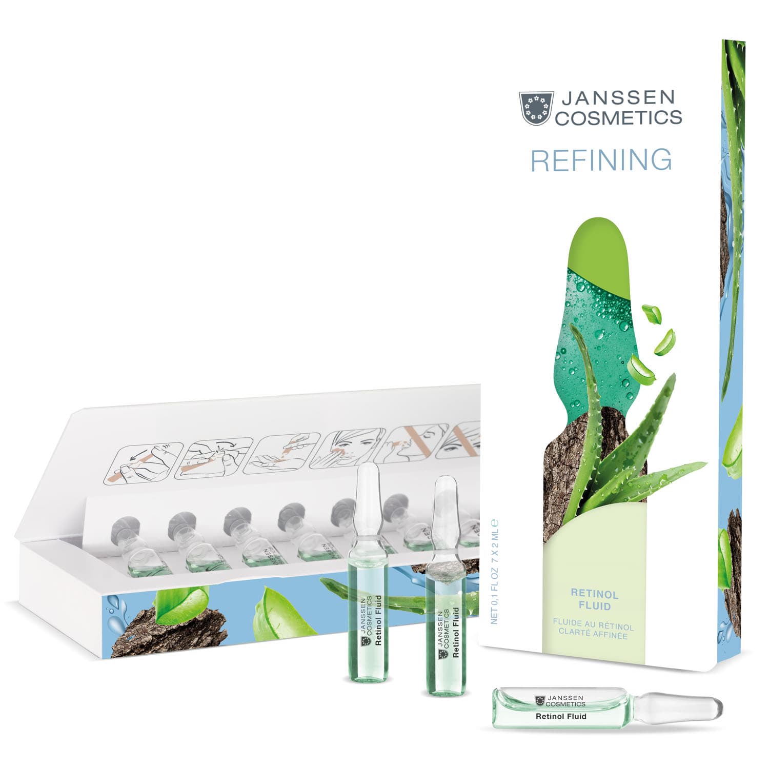 Янсен Косметикс Интенсивно восстанавливающий anti-age флюид с ретинолом Refining Retinol Fluid, 7 х (Janssen Cosmetics, Oily skin)