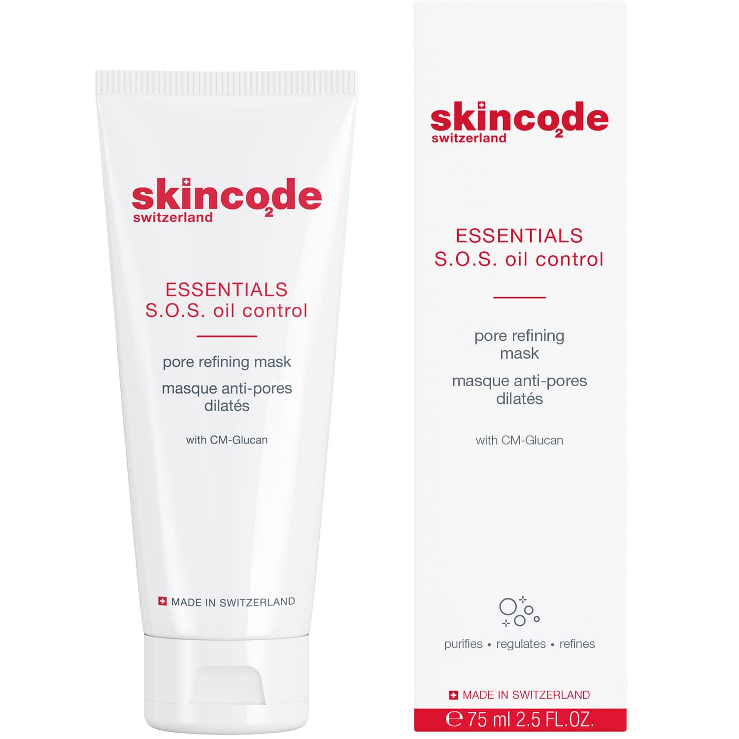 Скинкод Очищающая маска с эффектом сужения пор, (Skincode, Essentials S.0.S Oil Control)