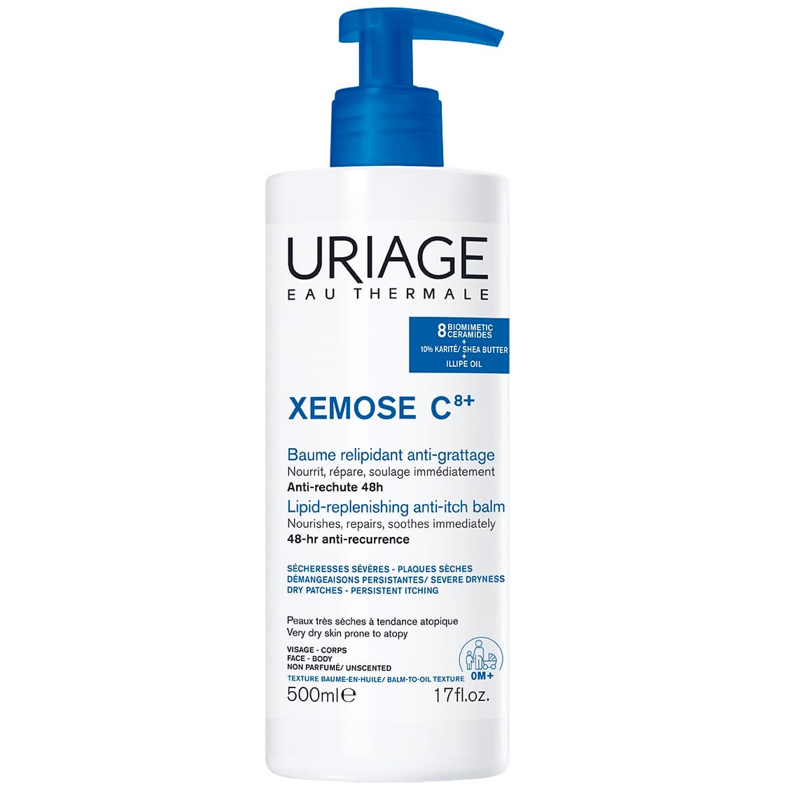 Uriage Xemose C8+ Крем успокаивающий липидовосстанавливающий с церамидами 1 шт