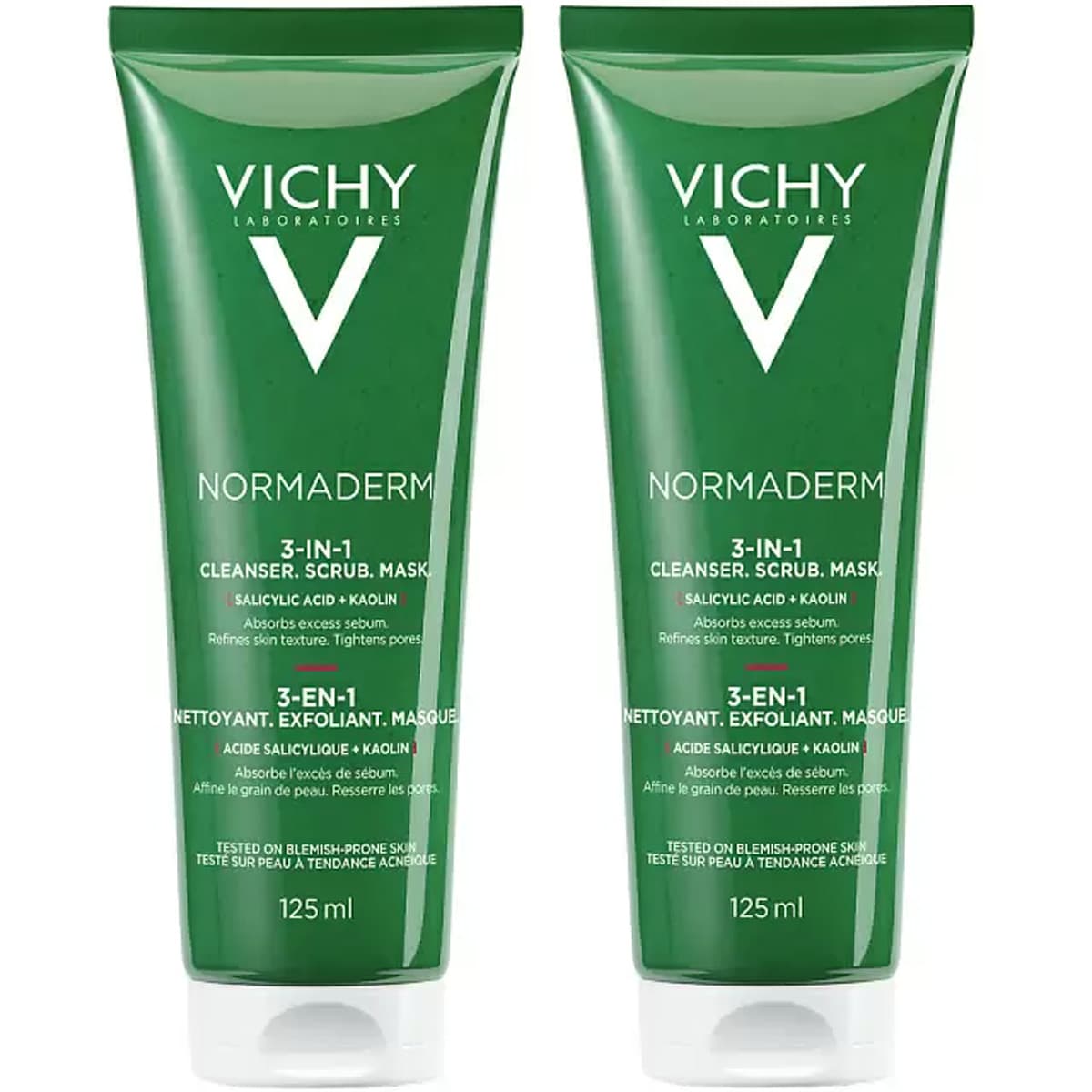 Виши Комплект Глубокое очищение Три -Актив 3в1, . по 125мл (Vichy, Normaderm)