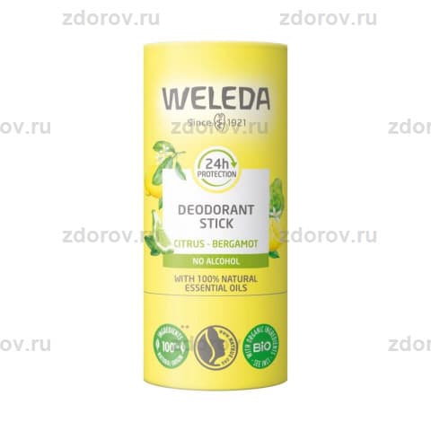 Веледа (Weleda) дезодорант стик 24ч с цитрусом и бергамотом