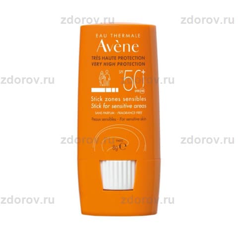 Авен (Avene) солнцезащитный стик spf 50+ д/чувствительных зон