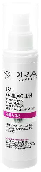 Очищающий гель с АНА и ВНА кислотами для жирной и проблемной кожи