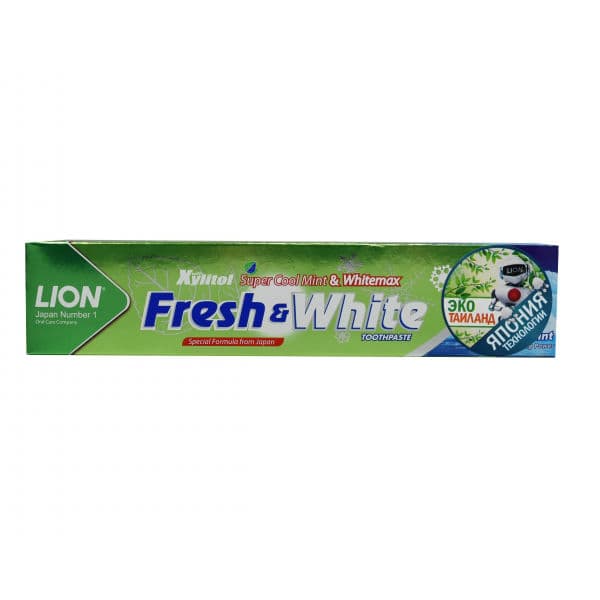 Паста зубная для защиты от кариеса прохладная мята Fresh & White LION Thailand