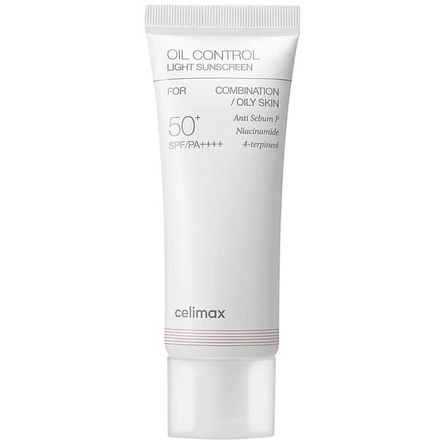 Лёгкий солнцезащитный крем для жирной кожи Celimax Oil Control Light Sunscreen SPF50+ PA++++